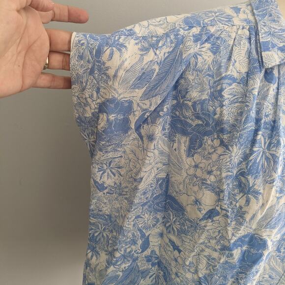 Old Navy Linen Cotton Blend Oversized Button Down Short Sleeve Small - Picture 4 of 6